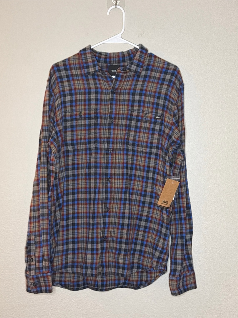 Vans Mens Originals Banfield Ill Plaid Flannel Button Up Shirt Multicolor M